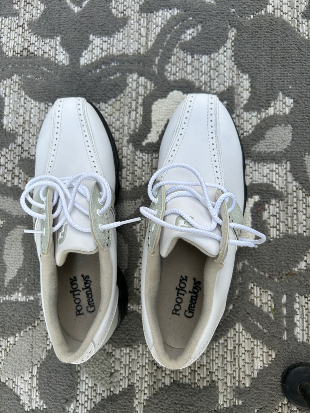 FootJoy White and Tan Leather Golf Shoes